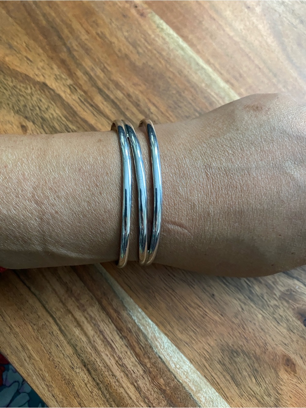 925 sterling silver modern cuff bangle vintage - Picture 5 of 6